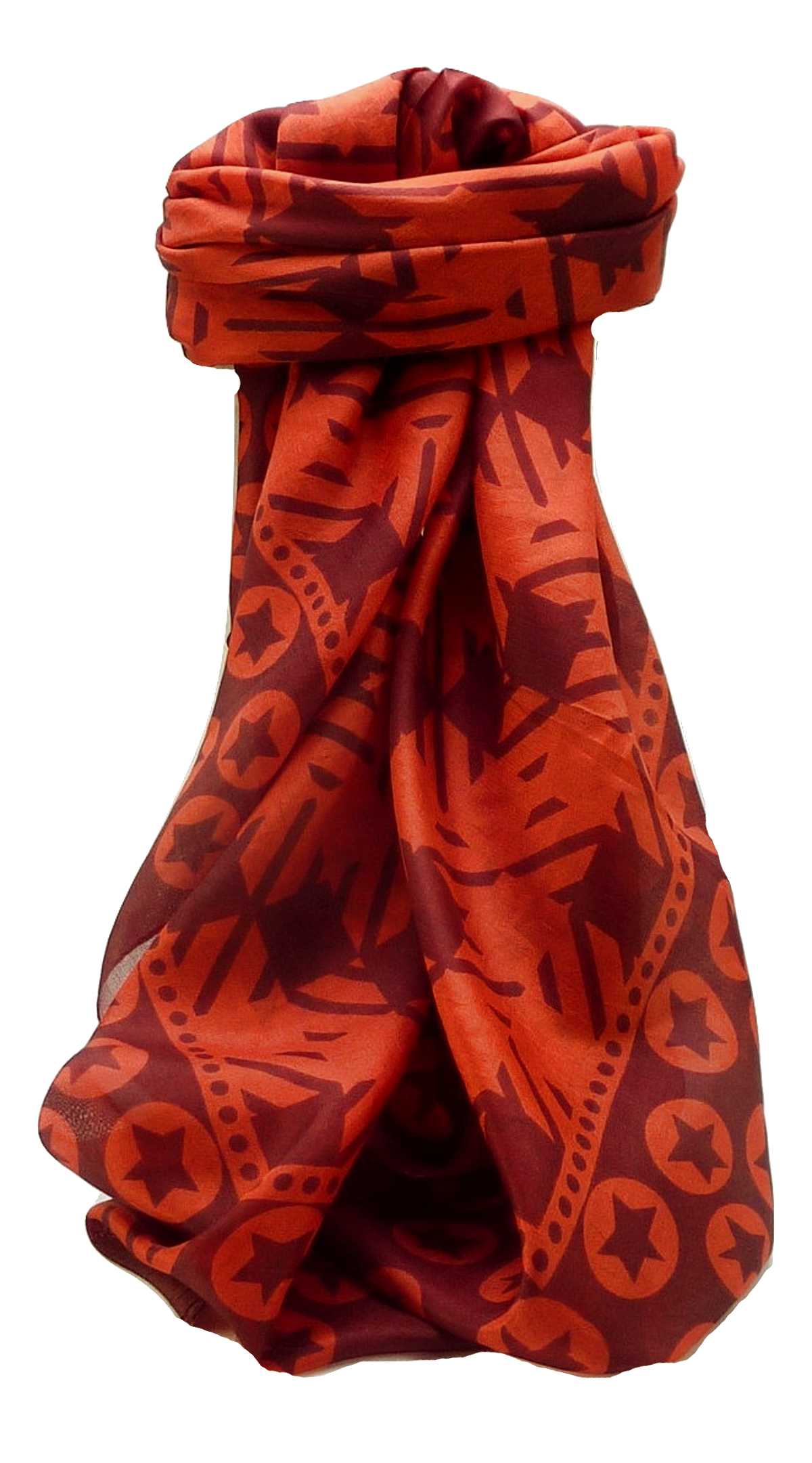 Mulberry Silk Contemporary Square Scarf Geometric G111 by Pashmina & Silk