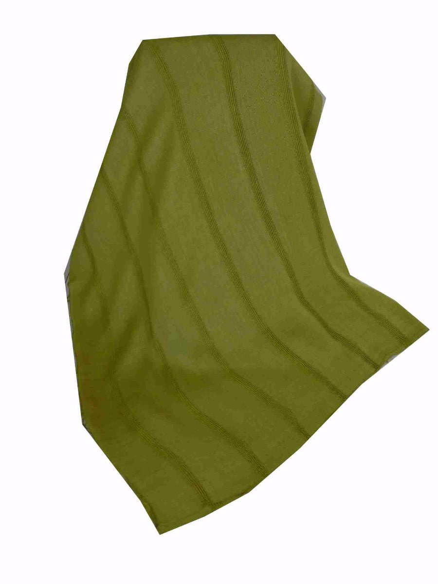 Mens Vietnamese Long Silk Scarf Hue Dark Olive by Pashmina & Silk