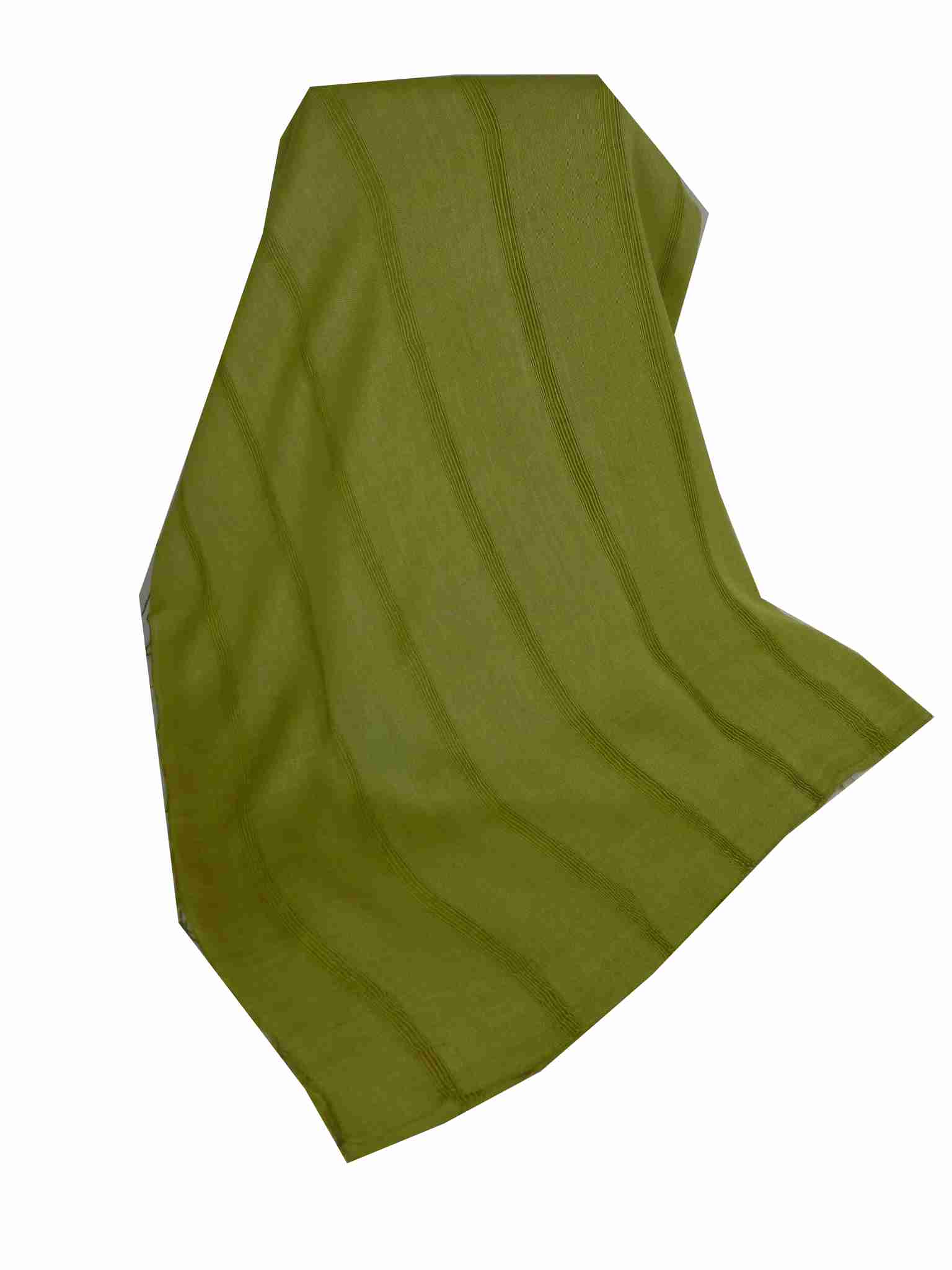 Vietnamese Long Silk Scarf Hue Weave Dark Olive by Pashmina & Silk