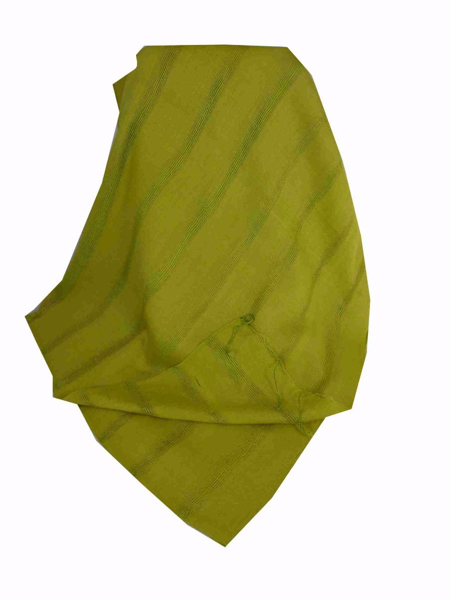 Mens Vietnamese Long Silk Scarf Hue Light Olive by Pashmina & Silk