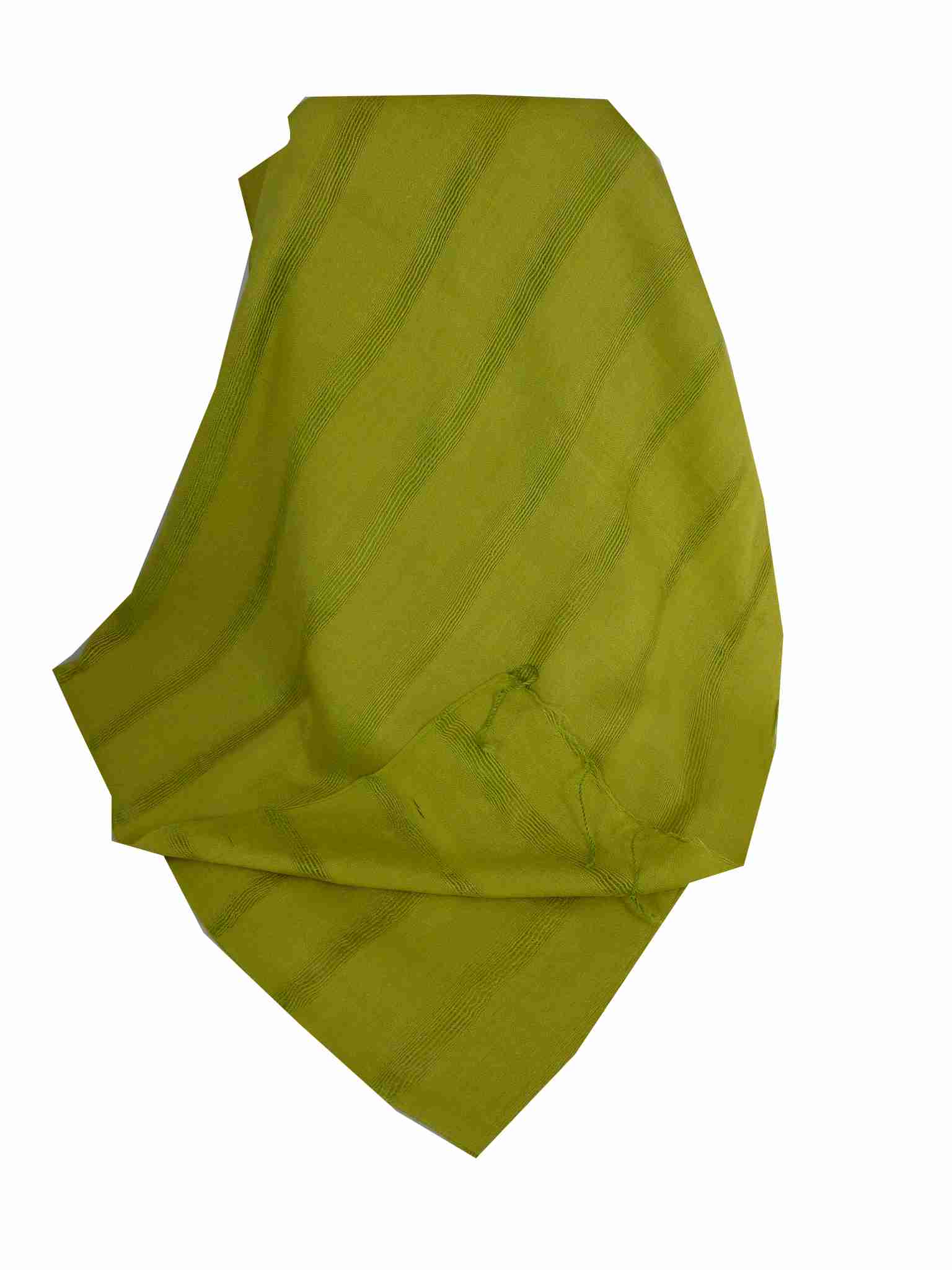 Vietnamese Long Silk Scarf Hue Weave Light Olive by Pashmina & Silk