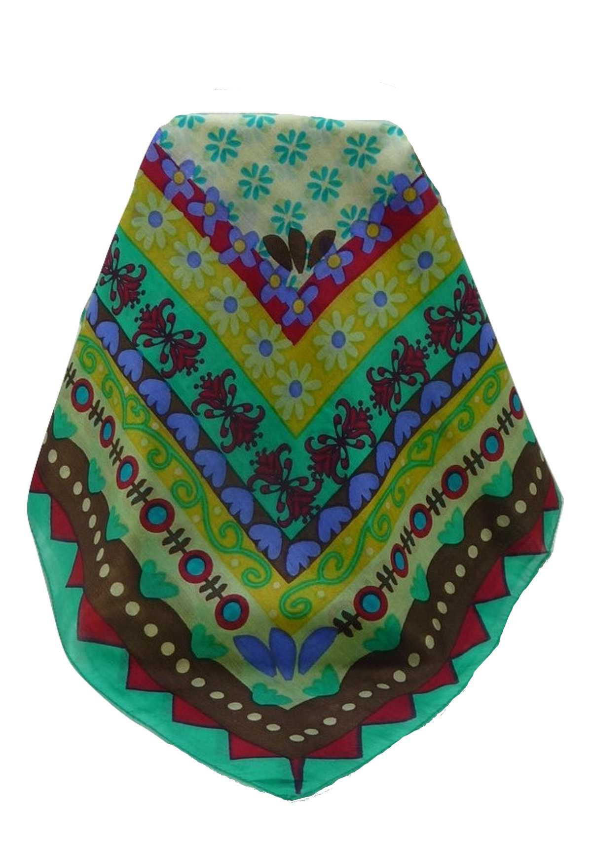 Mulberry Silk Contemporary Square Scarf Geometric G114 by Pashmina & Silk