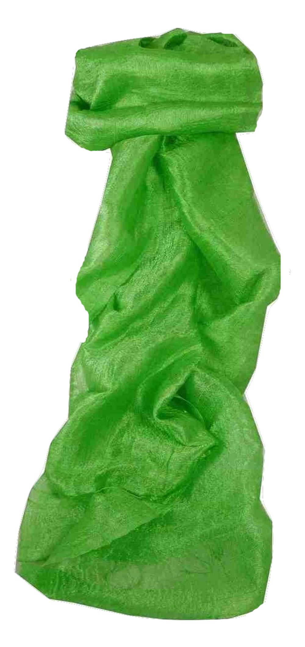 Sciarpa Lunga Seta Cruda Fina Saigon Lua Van Citron Vert da Pashmina & Silk