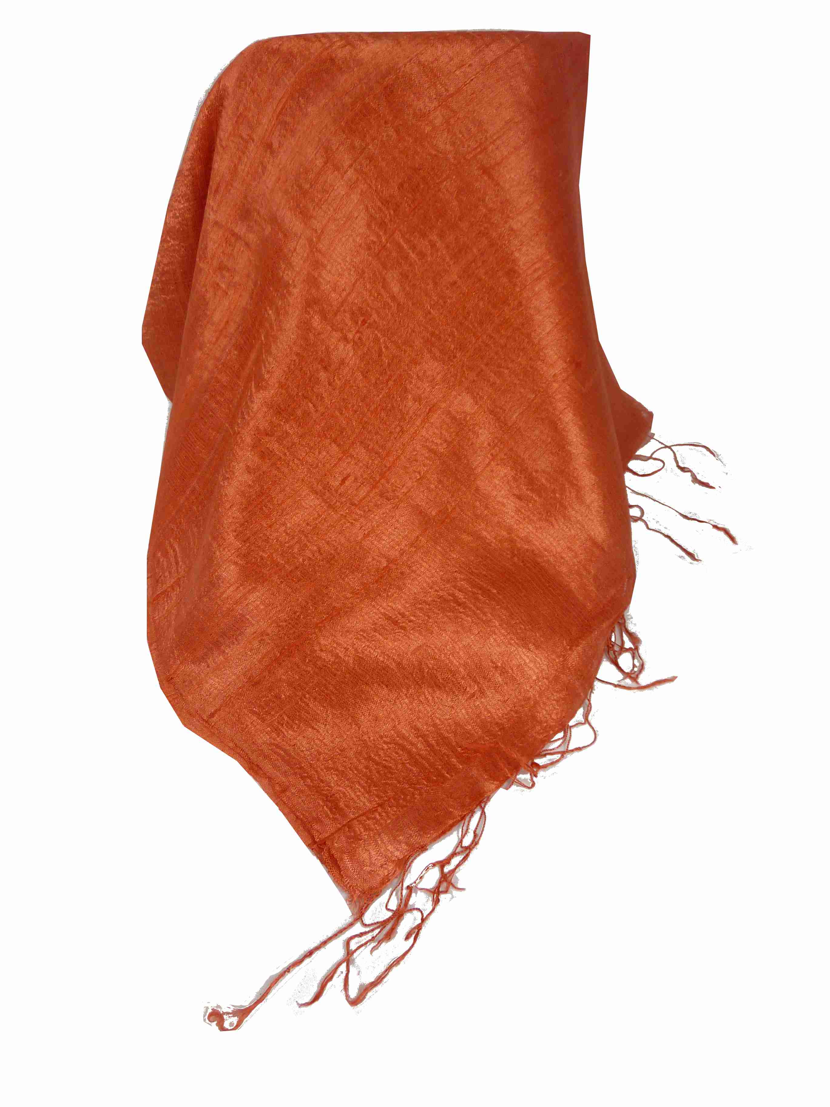 Sciarpa Lunga Seta Cruda Fina Saigon Lua Van Salmon da Pashmina & Silk