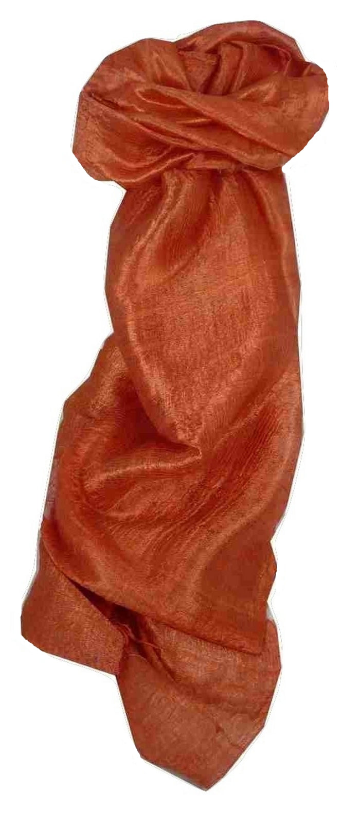 Sciarpa Lunga Seta Cruda Fina Saigon Lua Van Salmon da Pashmina & Silk