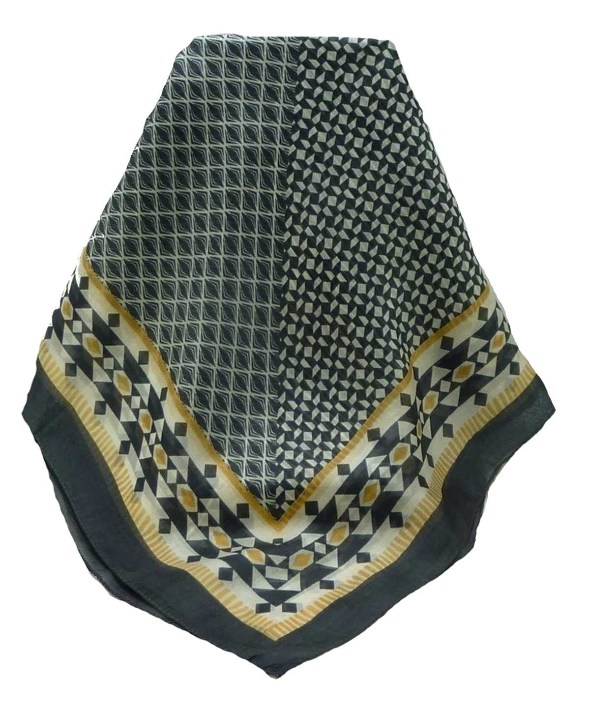 Mulberry Silk Contemporary Square Scarf Geometric G119 by Pashmina & Silk