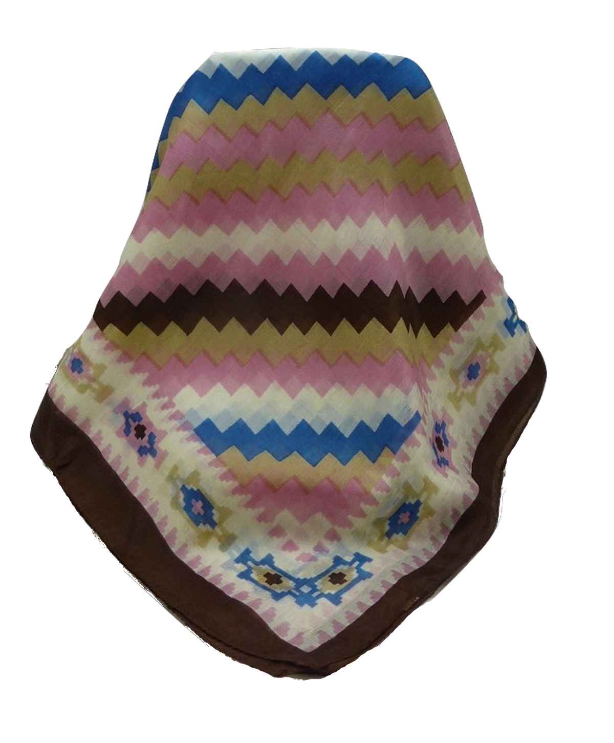 Mulberry Silk Contemporary Square Scarf Geometric G121 by Pashmina & Silk