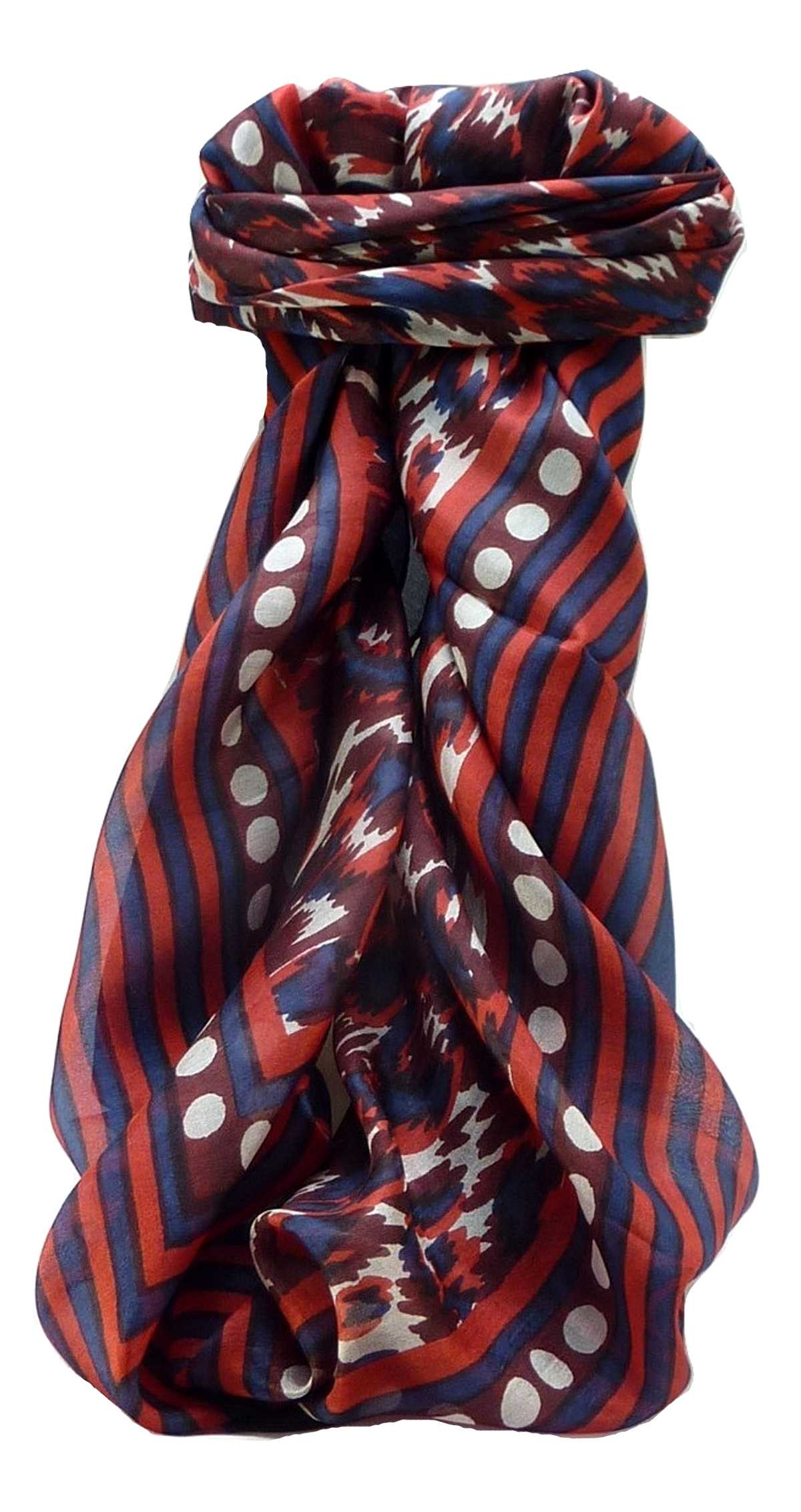 Mulberry Silk Contemporary Square Scarf Geometric G124 by Pashmina & Silk