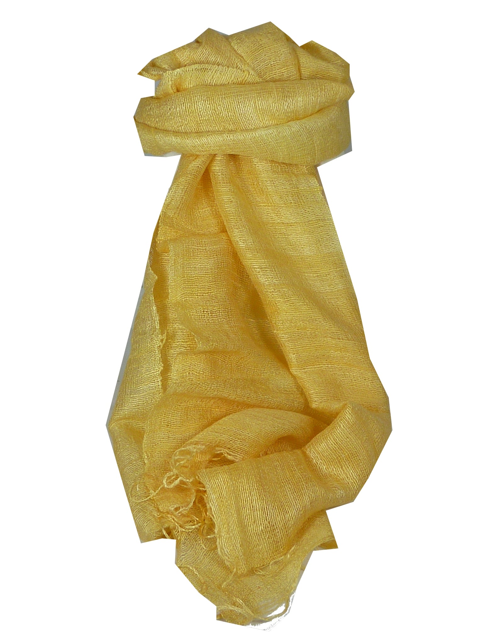 Sciarpa Lunga Seta Cruda Fina Hanoi Cream da Pashmina & Silk