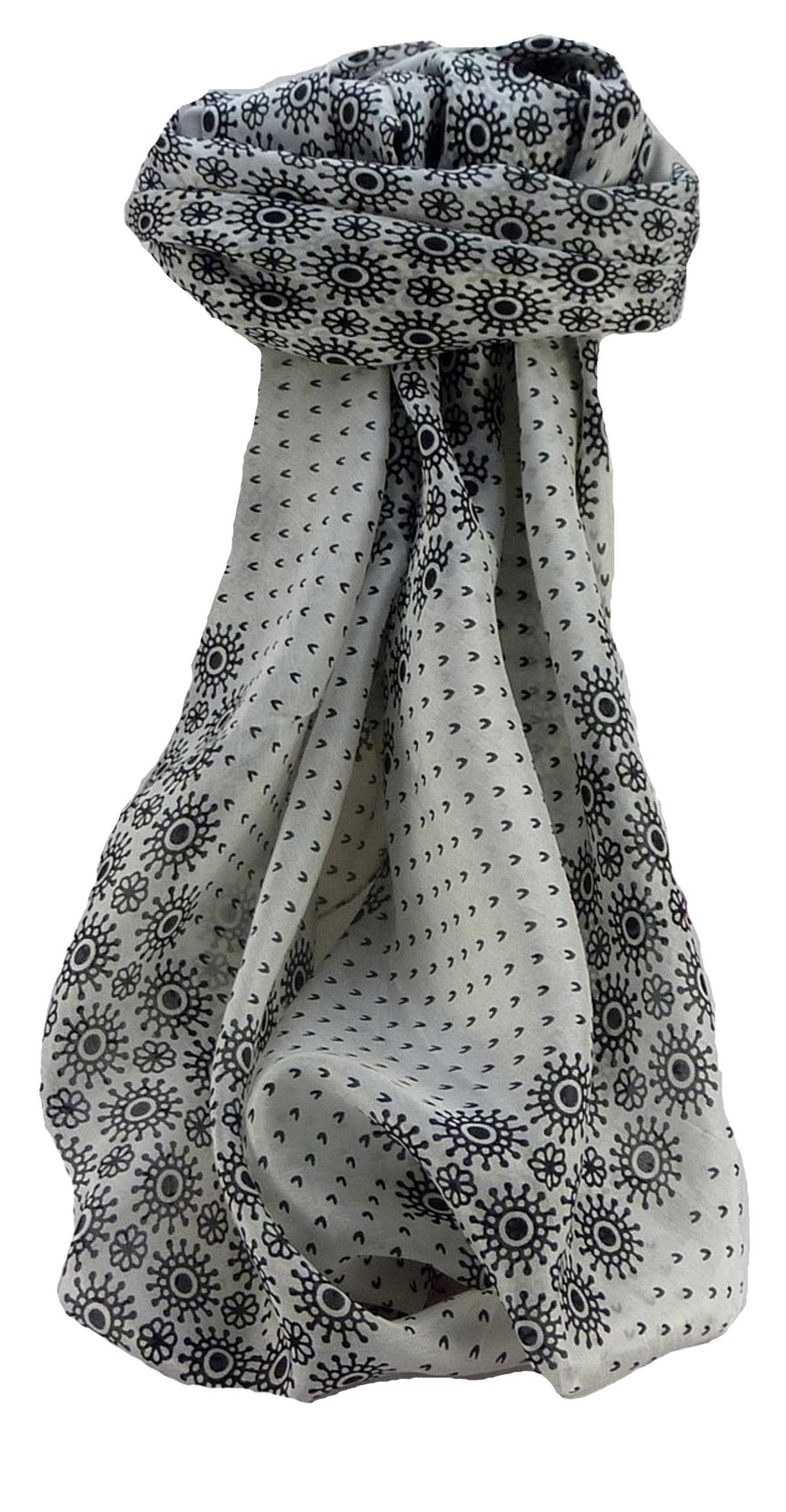 Mulberry Silk Contemporary Square Scarf Geometric G126 by Pashmina & Silk