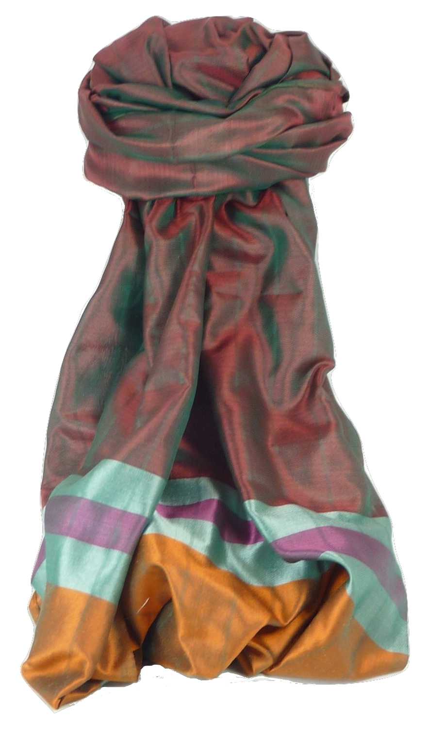 Varanasi Border Sciarpa di Seta Heritage Swami 600 da Pashmina & Silk