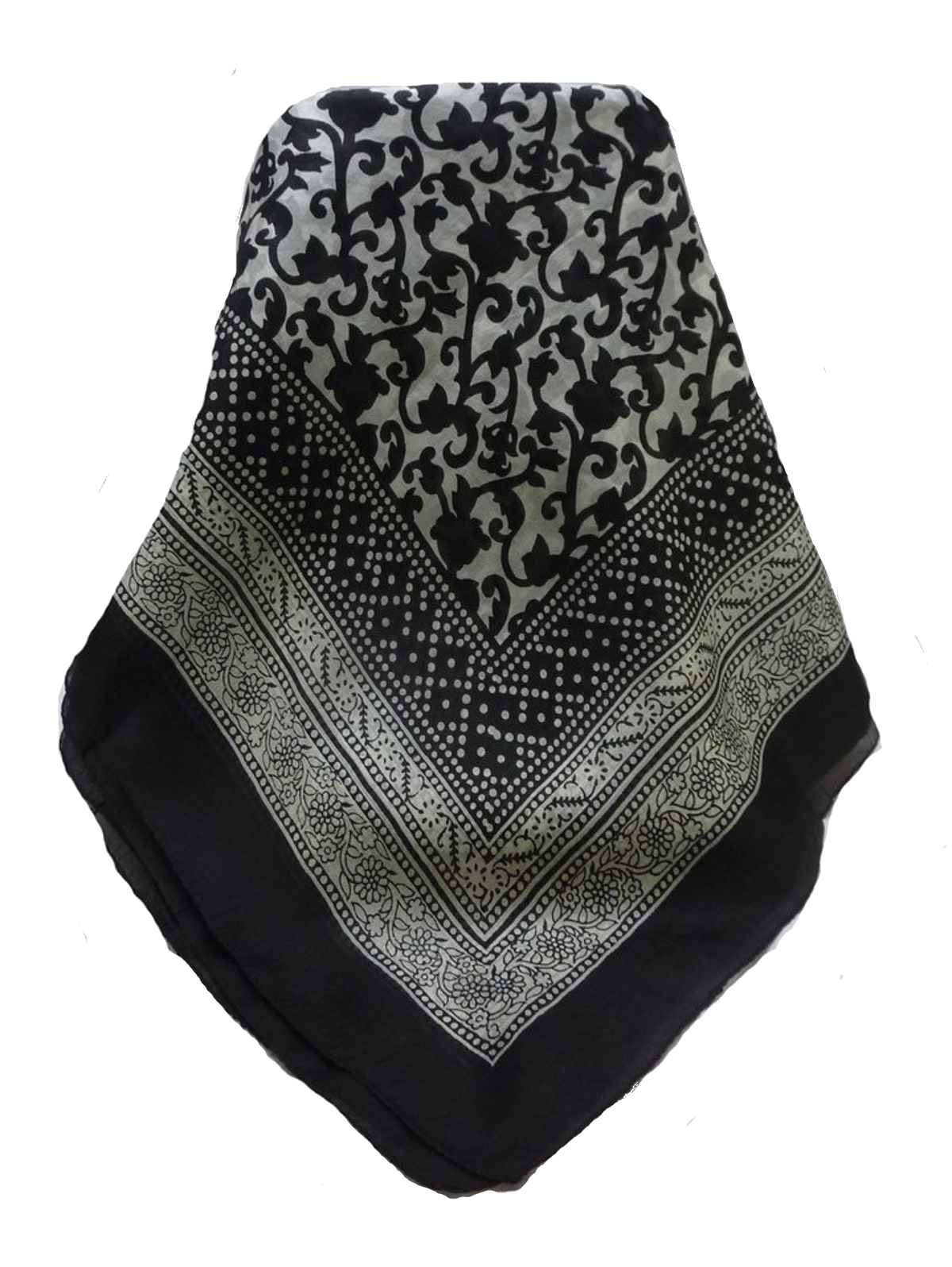 Mulberry Silk Contemporary Square Scarf Geometric G131 by Pashmina & Silk