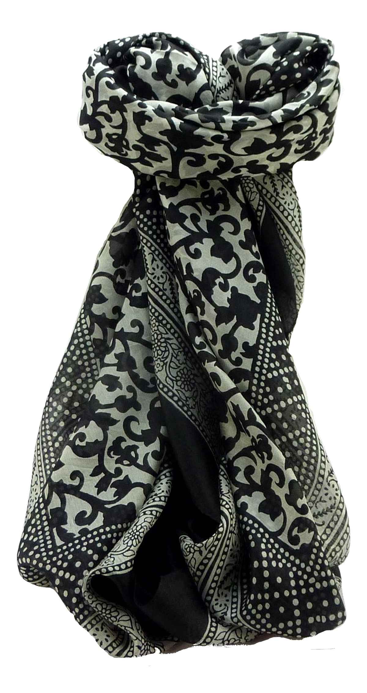 Mulberry Silk Contemporary Square Scarf Geometric G131 by Pashmina & Silk