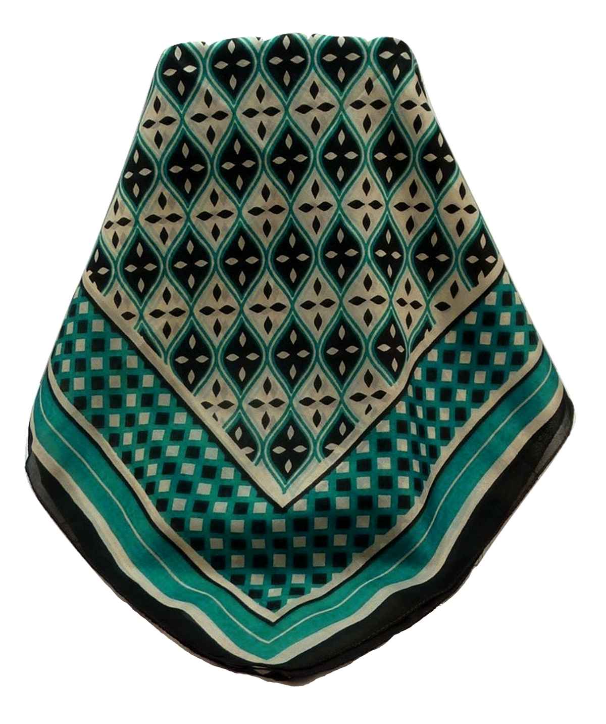 Mulberry Silk Contemporary Square Scarf Geometric G132 by Pashmina & Silk