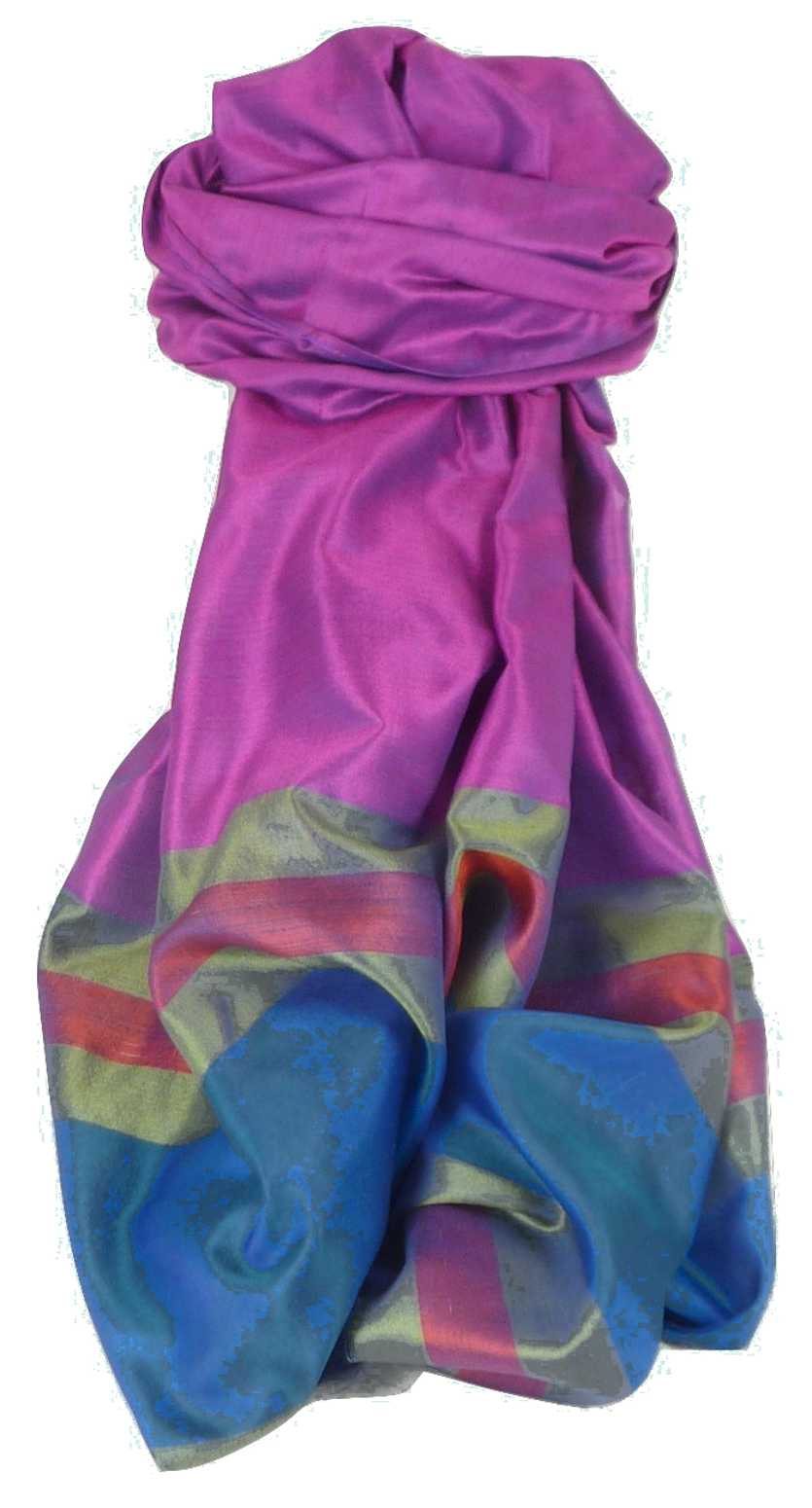 Varanasi Border Sciarpa di Seta Heritage Chaudry 802 da Pashmina & Silk