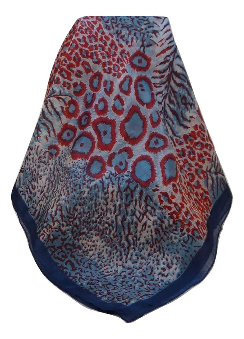 Sciarpa Quadrata Contemporary Seta di Gelso Chanderi Navy da Pashmina & Silk