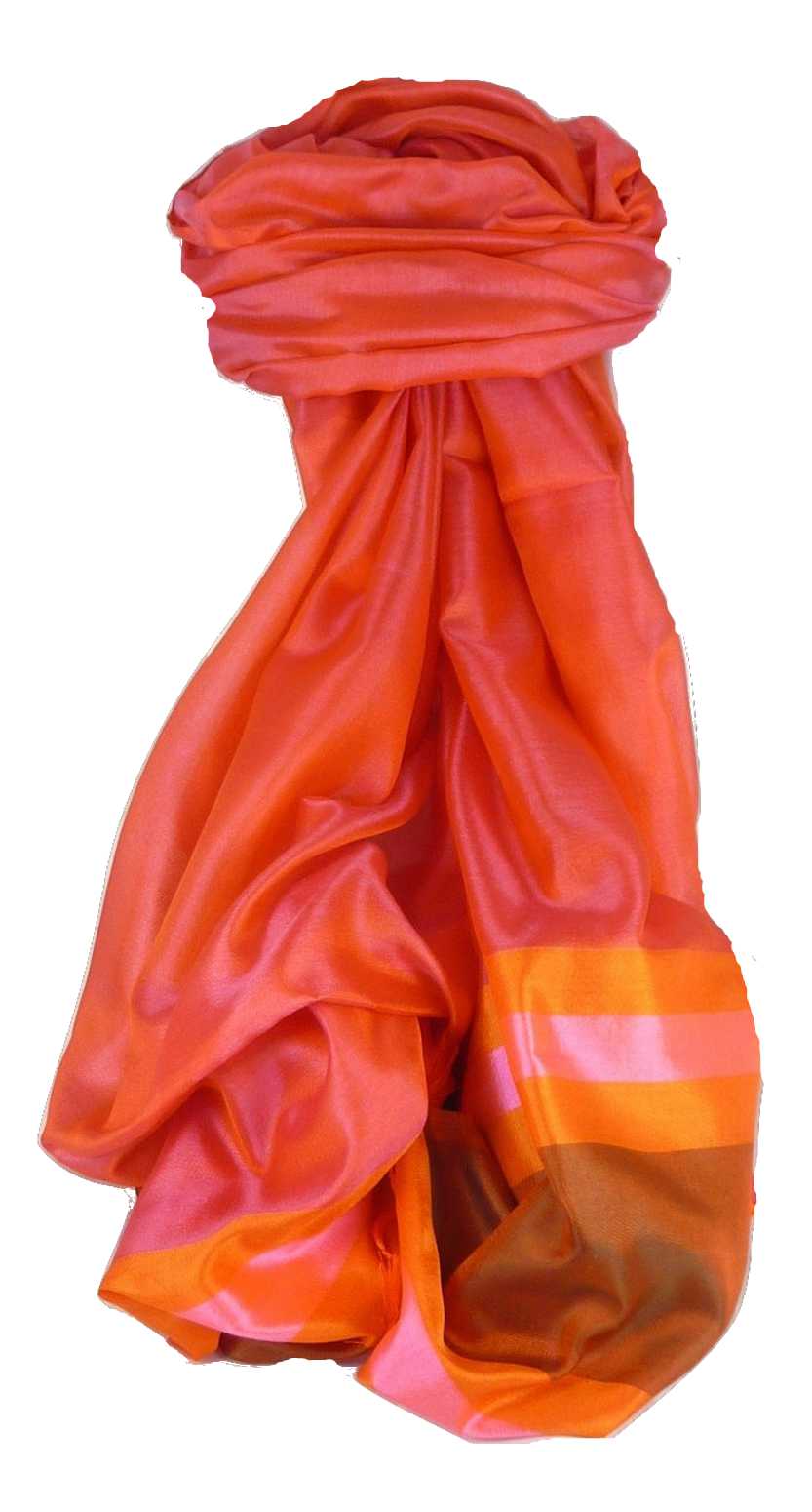 Varanasi Border Prime Silk Long Scarf Heritage Ganguly 901 by Pashmina & Silk