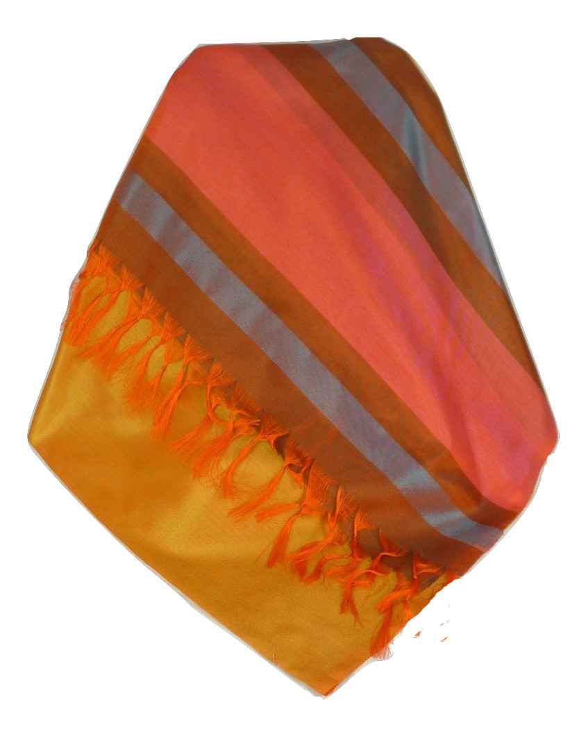 Varanasi Border Prime Silk Long Scarf Heritage Ganguly 904 by Pashmina & Silk
