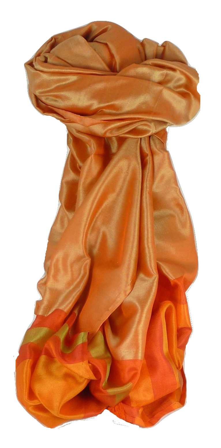 Varanasi Border Prime Silk Long Scarf Heritage Ganguly 905 by Pashmina & Silk