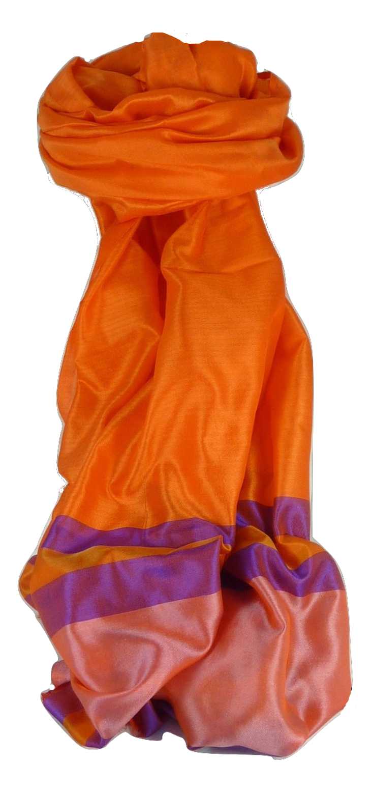 Varanasi Border Prime Silk Long Scarf Heritage Ganguly 906 by Pashmina & Silk