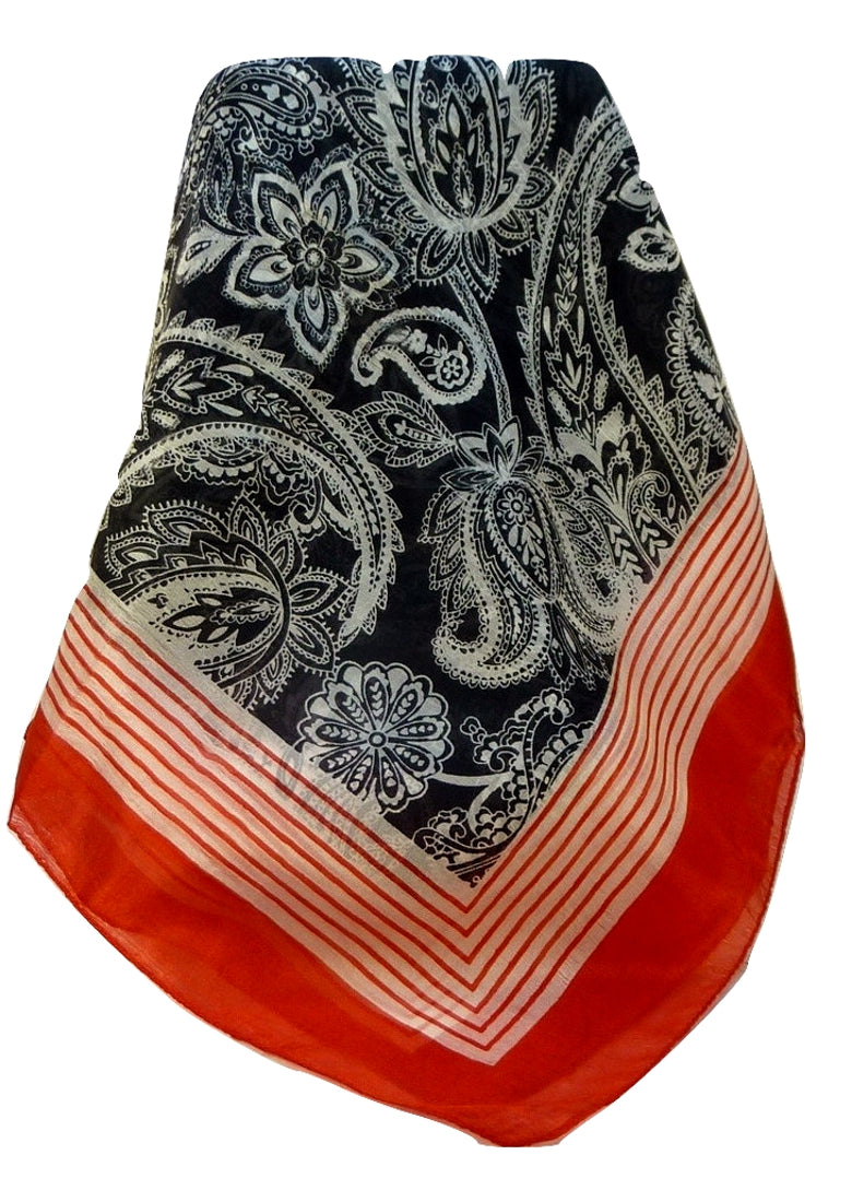 Sciarpa Quadrata Contemporary Seta di Gelso Kangri Red da Pashmina & Silk