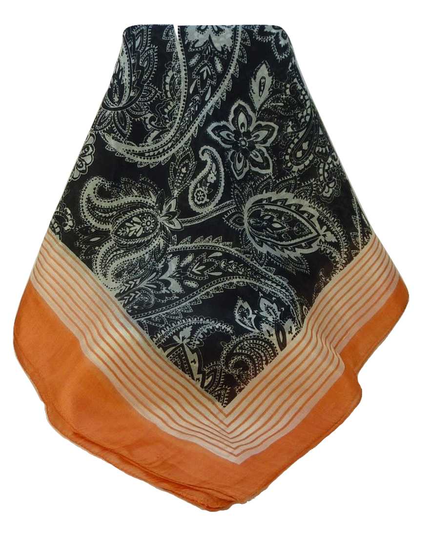 Sciarpa Quadrata Contemporary Seta di Gelso Kangri Coral da Pashmina & Silk