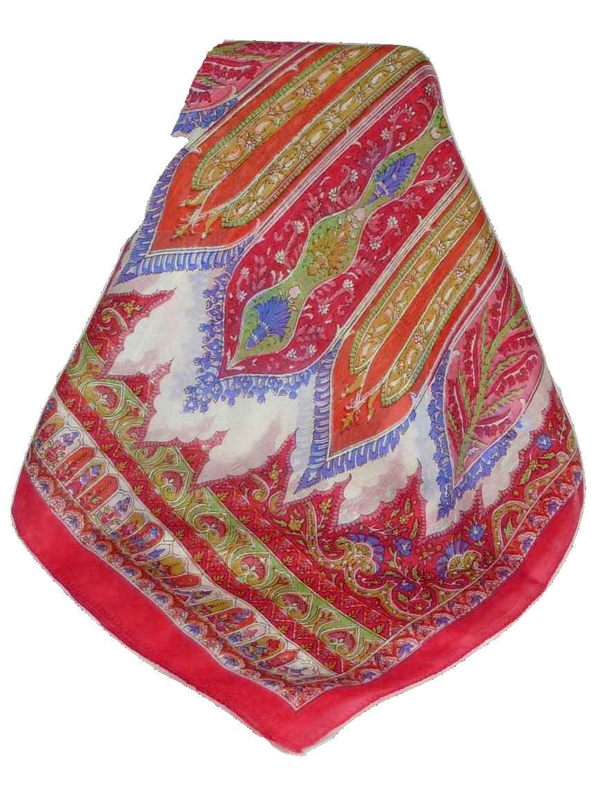 Tradizionale Sciarpa Longa di Seta Johal Rose di Pashmina & Silk