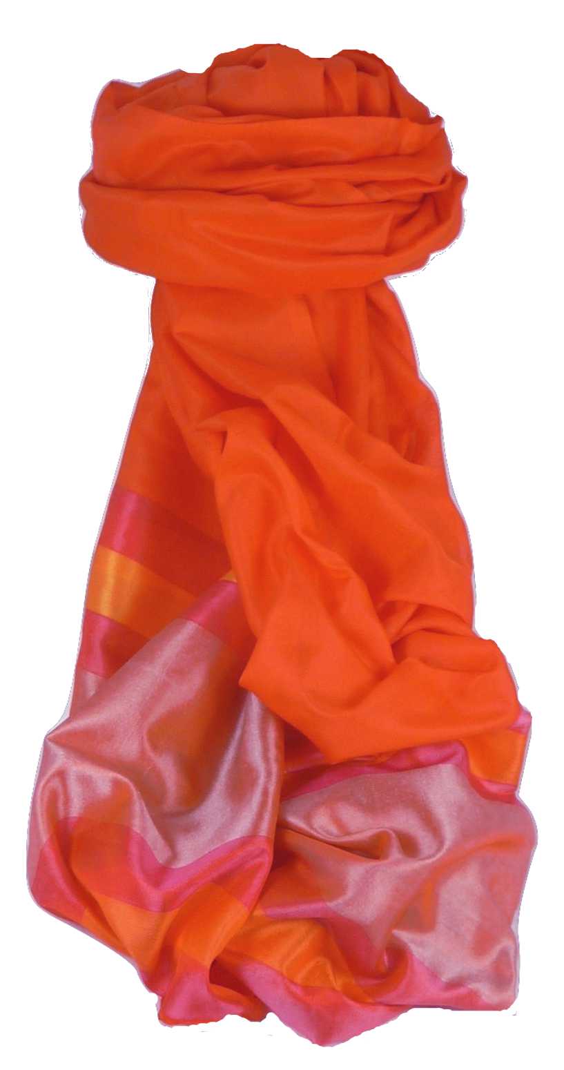 Varanasi Border Prime Silk Long Scarf Heritage Ganguly 912 by Pashmina & Silk