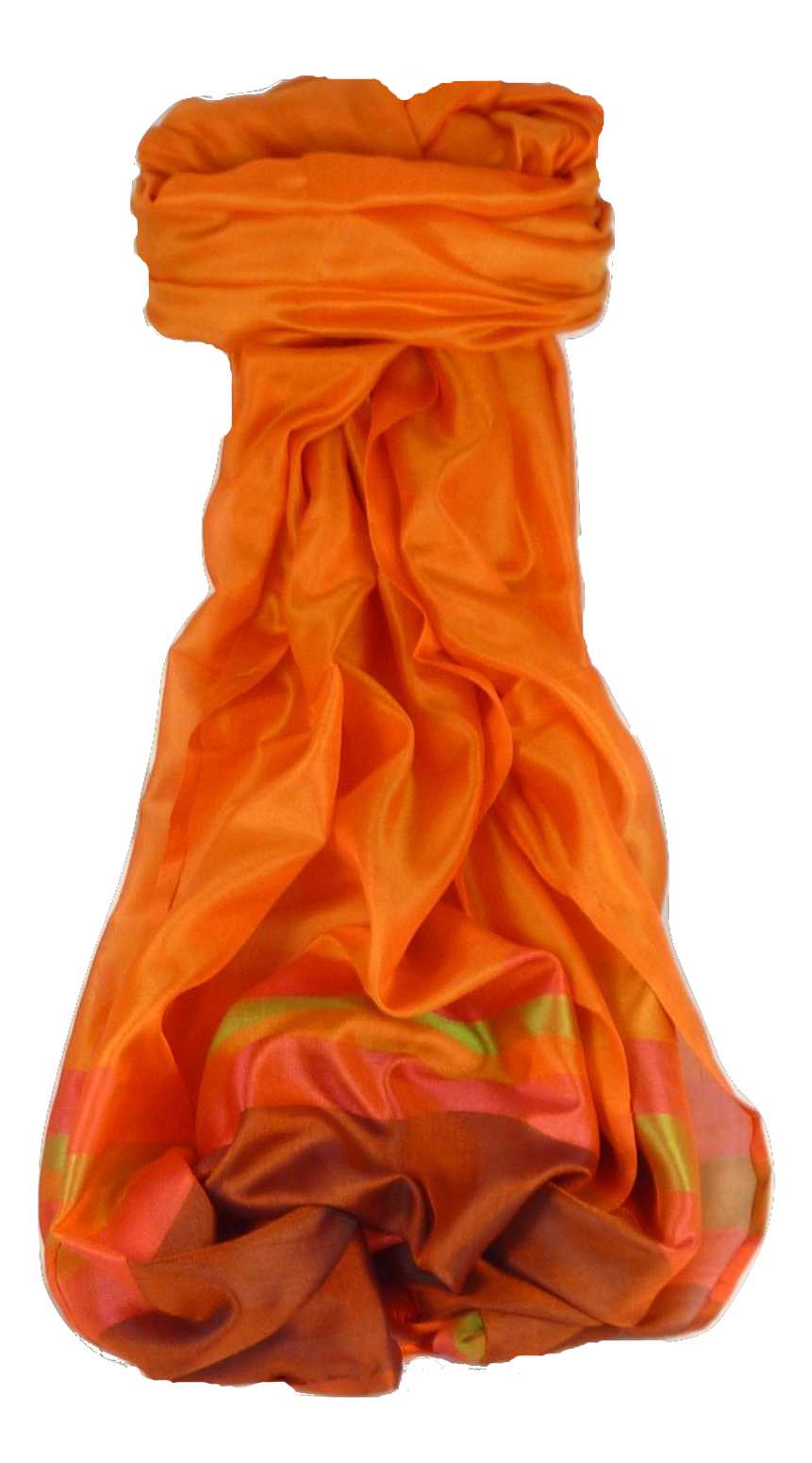 Varanasi Border Prime Silk Long Scarf Heritage Ganguly 913 by Pashmina & Silk