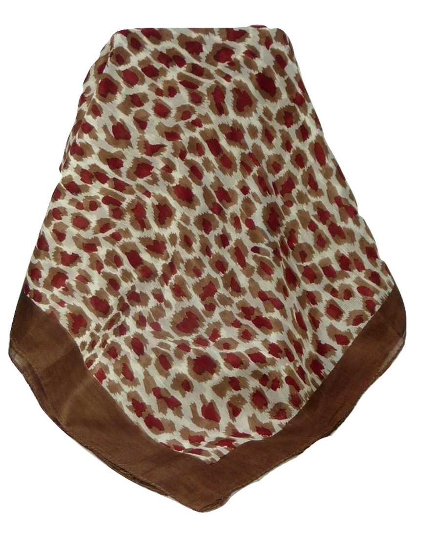 Mulberry Silk Contemporary Square Scarf Tiracol Chestnut by Pashmina & Silk