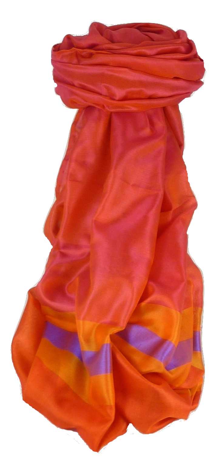 Varanasi Border Prime Silk Long Scarf Heritage Ganguly 914 by Pashmina & Silk