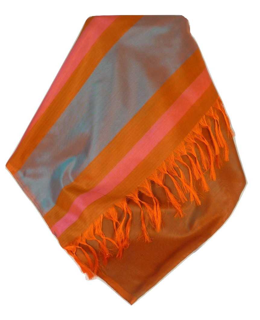 Varanasi Border Prime Silk Long Scarf Heritage Ganguly 915 by Pashmina & Silk