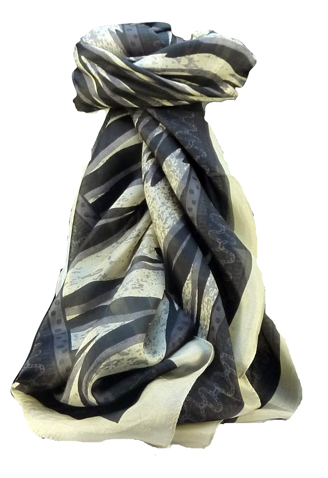 Sciarpa Quadrata Contemporary Seta di Gelso Ita Black da Pashmina & Silk