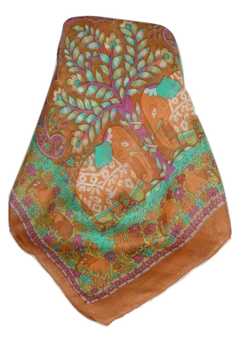 Foulard Traditional Soie de Mûrier Kibe Copper de Pashmina & Silk 