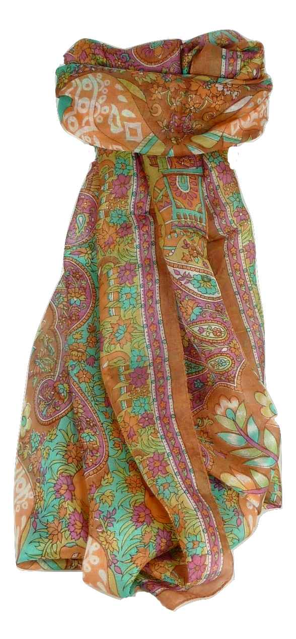 Foulard Traditional Soie de Mûrier Kibe Copper de Pashmina & Silk 