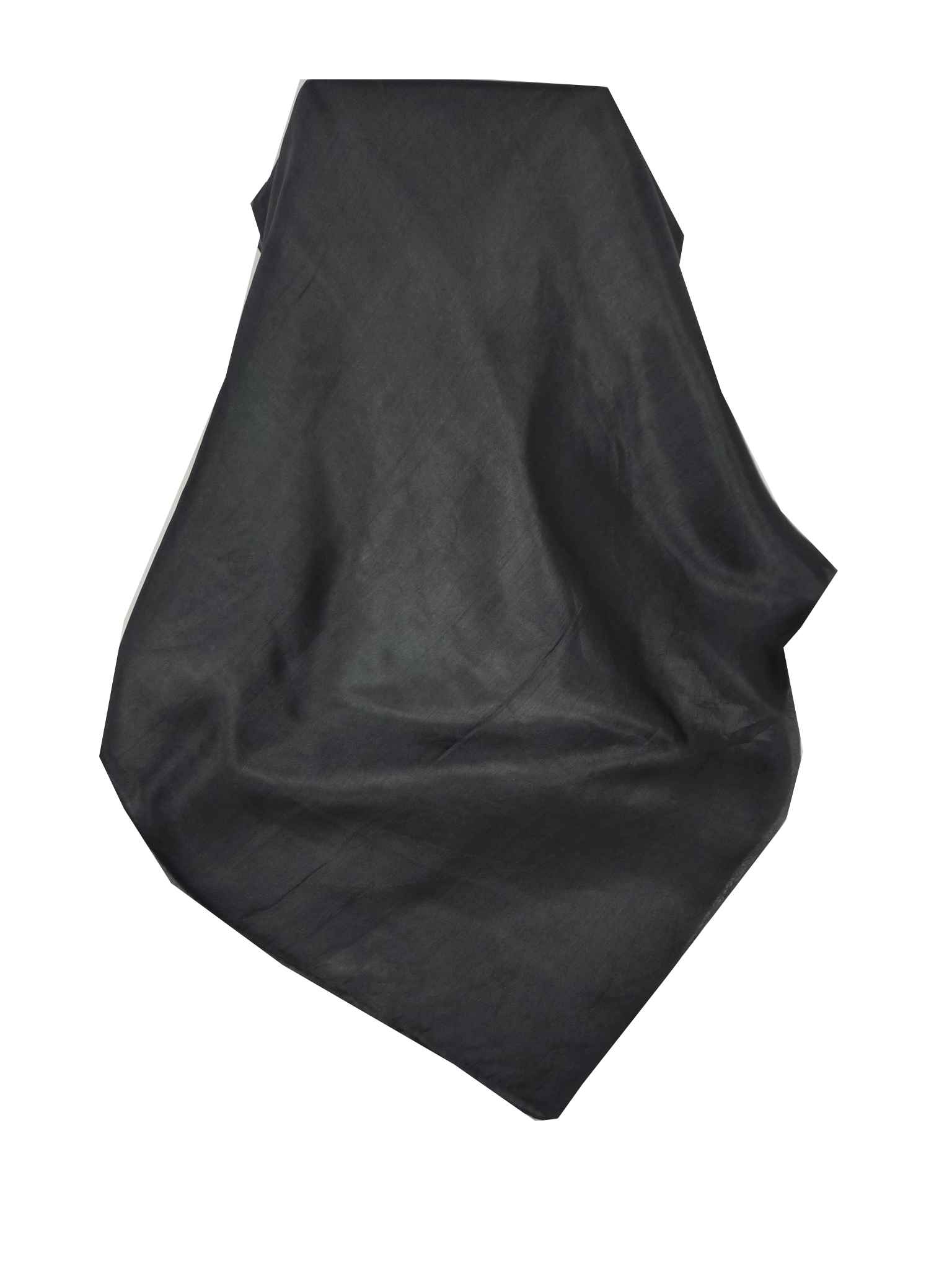 Mulberry Silk Hand Dyed Square Scarf Black from Pashmina & Silk