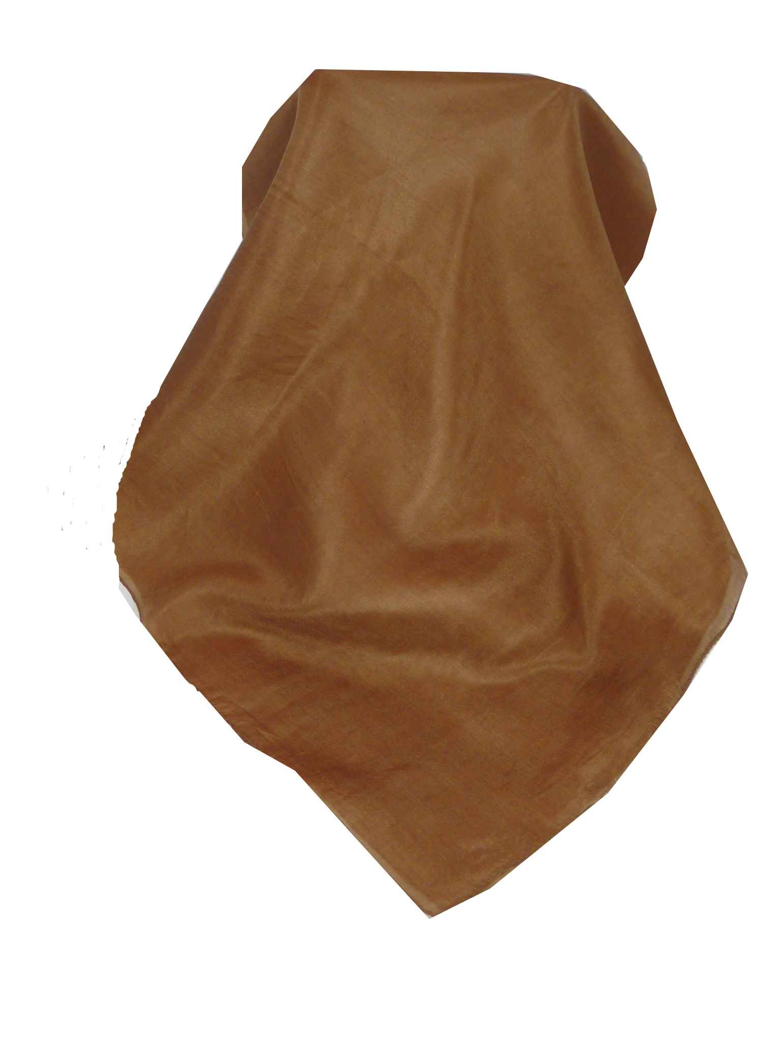 Mulberry Silk Hand Dyed Square Scarf Coffee Bean from Pashmina & Silk
