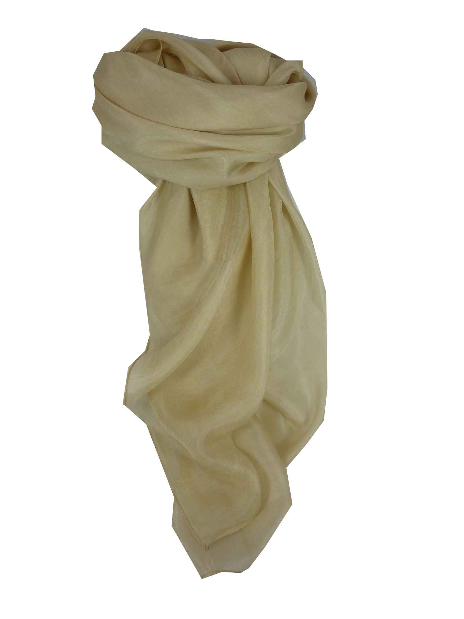 Mulberry Silk Hand Dyed Square Scarf Ecru from Pashmina & Silk