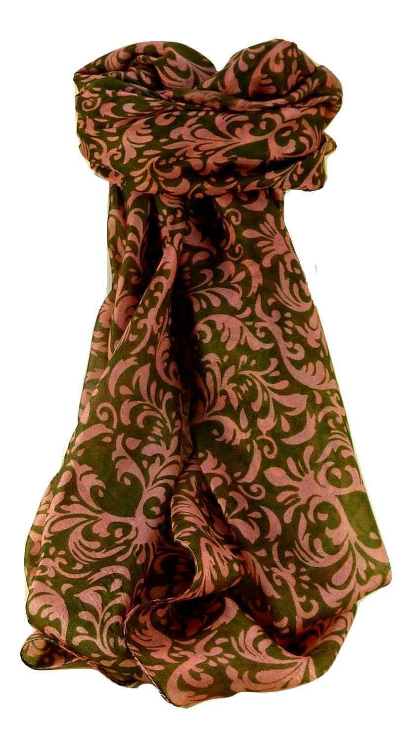 Sciarpa Quadrata Contemporary Seta di Gelso Akola Coral da Pashmina & Silk