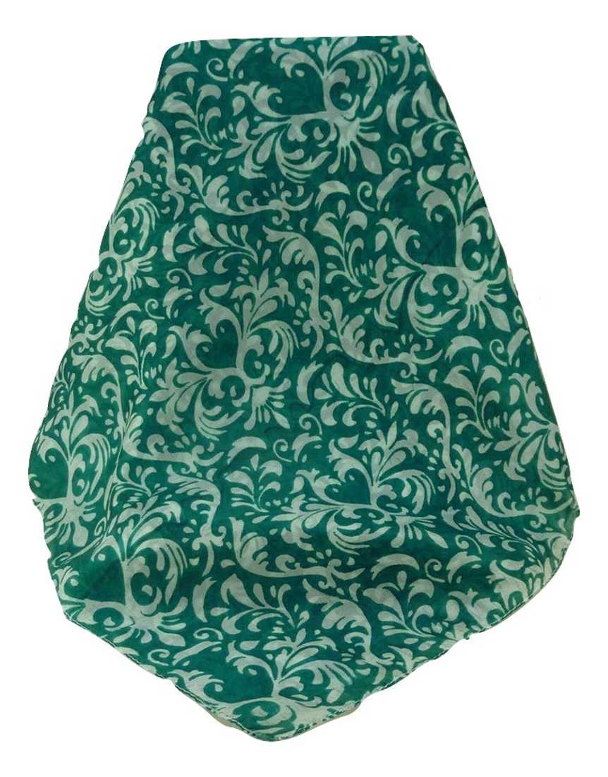 Sciarpa Quadrata Contemporary Seta di Gelso Akola Teal da Pashmina & Silk