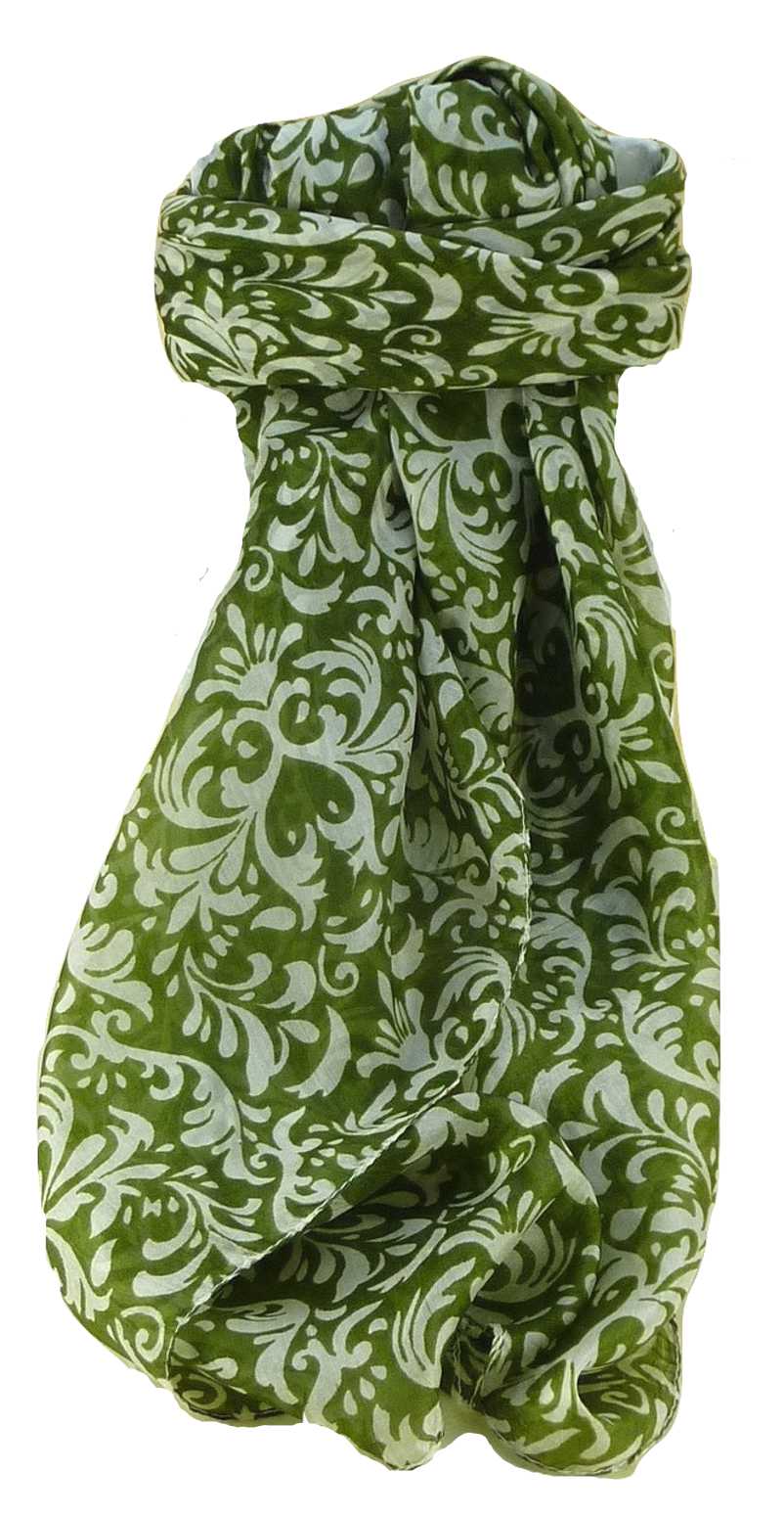 Sciarpa Quadrata Contemporary Seta di Gelso Akola Sage da Pashmina & Silk