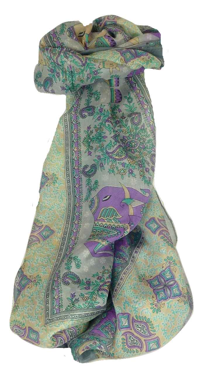 Tradizionale Sciarpa Longa di Seta Vish Quartz di Pashmina & Silk