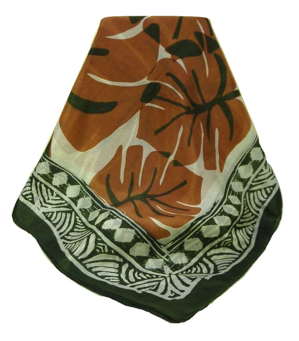 Mulberry Silk Contemporary Square Scarf Damodar Sage by Pashmina & Silk