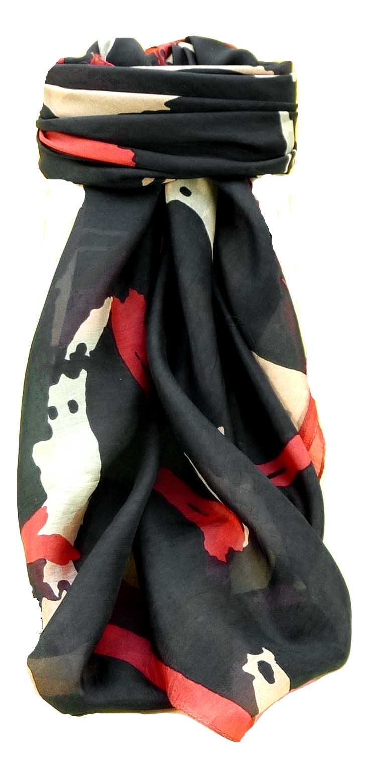 Mulberry Silk Contemporary Square Scarf Peroz Pink by Pashmina & Silk