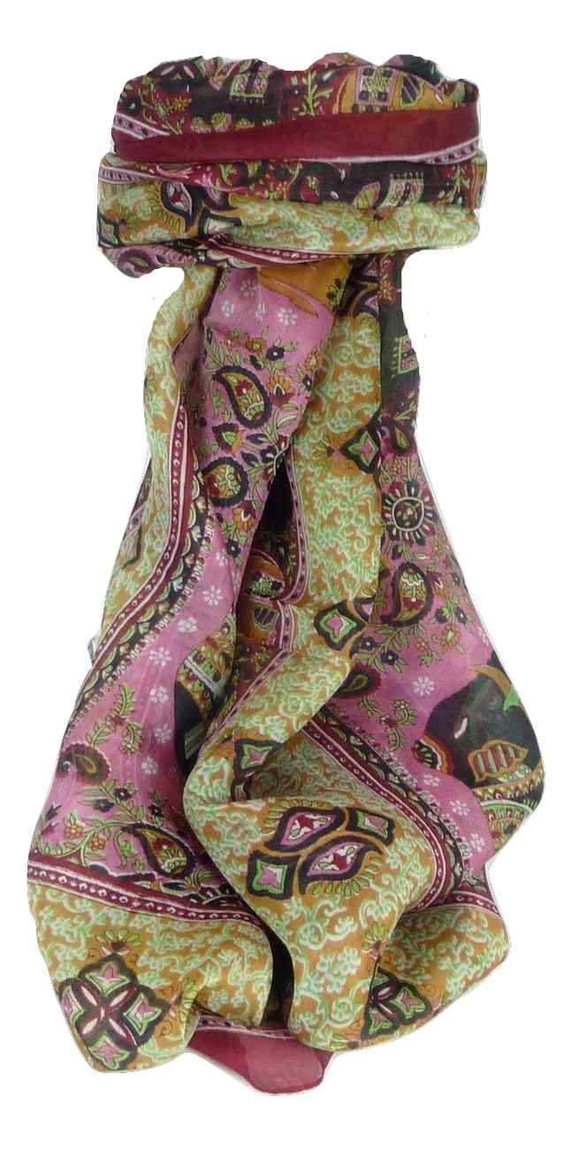 Tradizionale Sciarpa Longa di Seta Vish Carnation di Pashmina & Silk