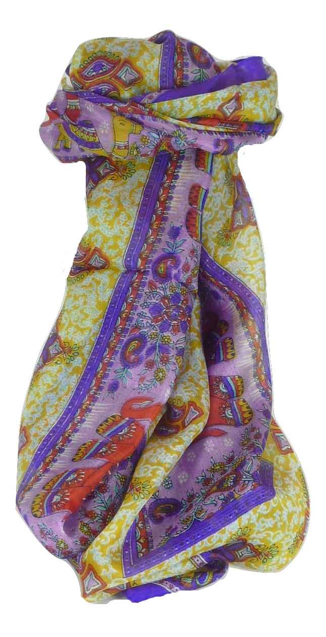 Tradizionale Sciarpa Longa di Seta Vish Violet di Pashmina & Silk