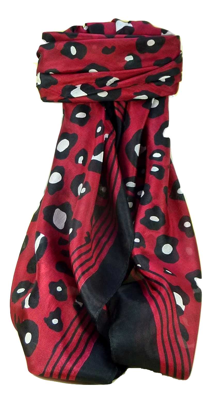 Sciarpa Quadrata Contemporary Seta di Gelso Arki Burgundy da Pashmina & Silk