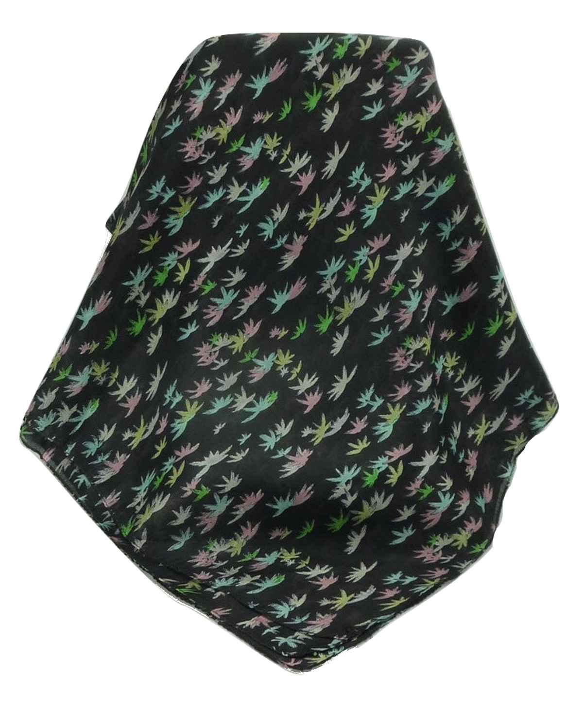 Sciarpa Quadrata Contemporary Seta di Gelso Baanas Black da Pashmina & Silk