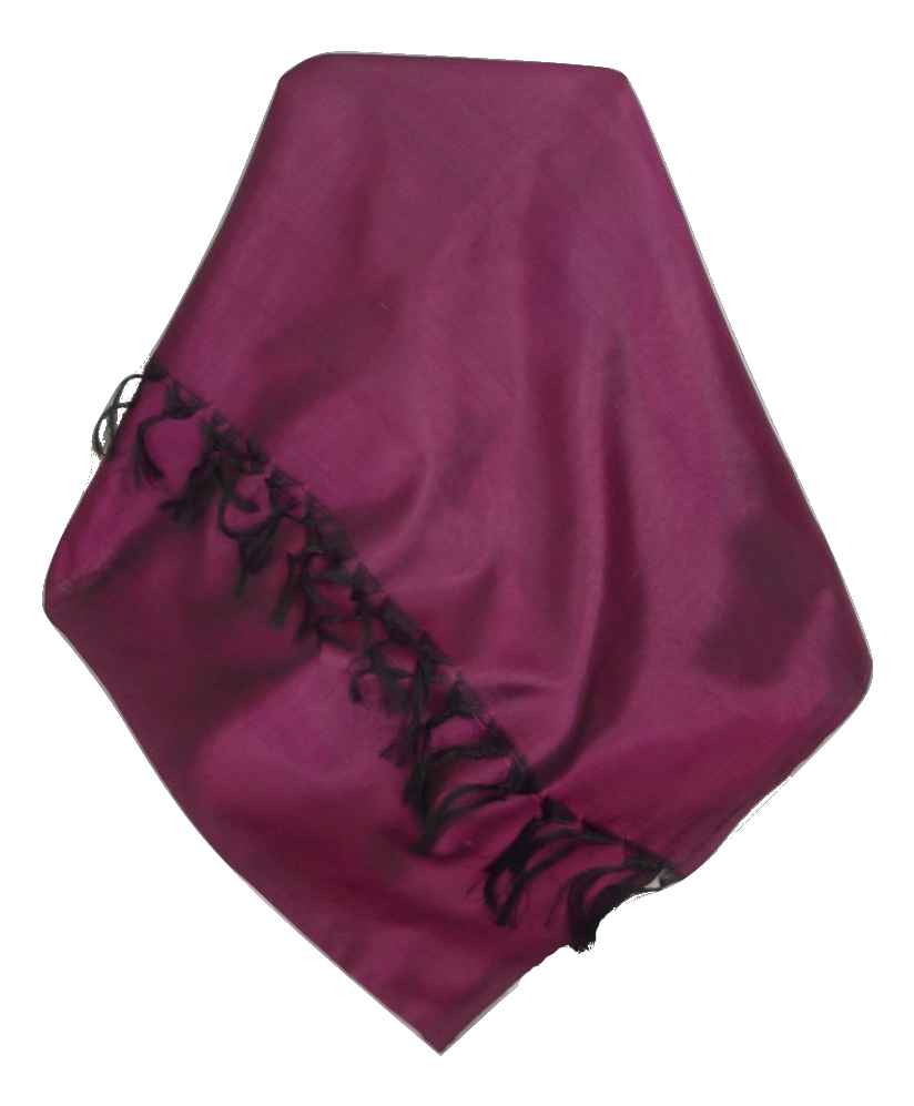 Varanasi Silk Long Scarf Heritage Range Nara 3 Hibiscus by Pashmina & Silk