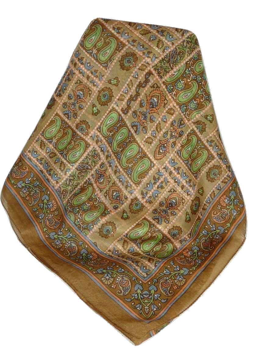 Tradizionale Sciarpa Longa di Seta Khosta Caramel di Pashmina & Silk